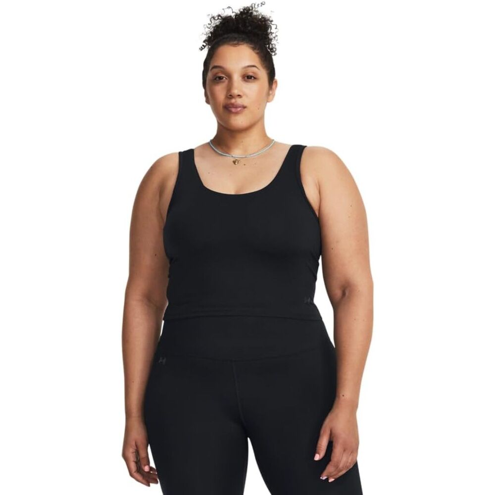 Under Armour Women's Motion Tank Top Black Sz Large NEW Buttery Soft UA Tank - Picture 2 of 6